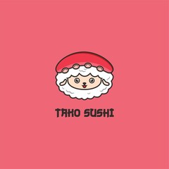 Cute Sushi Kawaii Mascot Logo