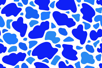 Abstract random shapes seamless pattern. Cow skin zebra giraffe. Rock camouflage. Stained glass. Vector. 