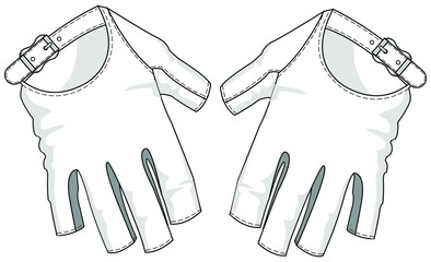 glove flat sketch vector illustration
