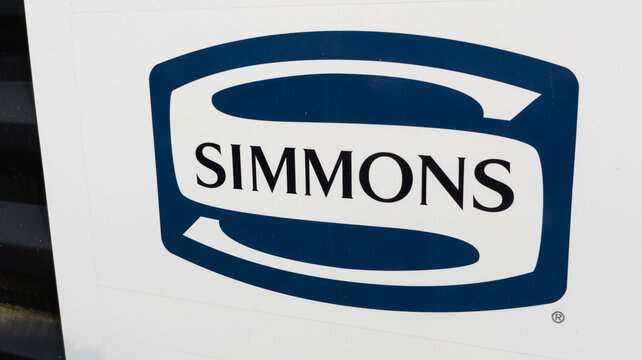 simmons logo text and sign brand facade signage french bedding mattresses and box springs