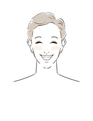 爽やかな笑顔のイケメン男性