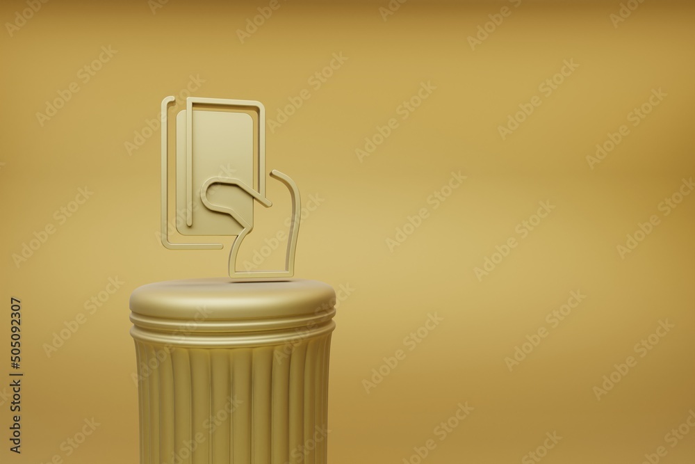 Aufkleber beautiful abstract illustrations golden creadit card payment symbol icons on a golden column and won