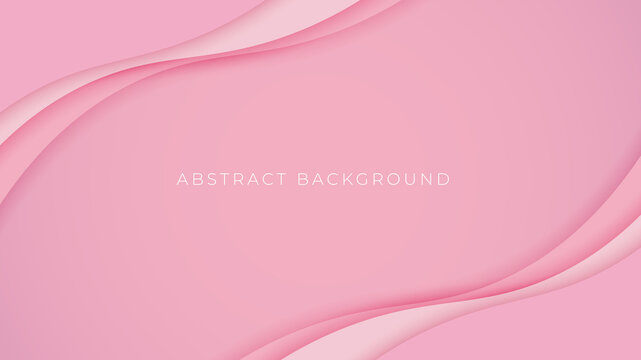 Abstract fluid shapes composition. Modern pink wave background with liquid, organic shapes. Effect paper cut.
