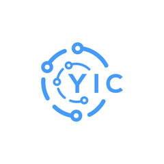 YIC technology letter logo design on white  background. YIC creative initials technology letter logo concept. YIC technology letter design.