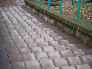 Obraz premium landscaping green lawns exotic plants and pedestrian areas