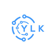 YLK technology letter logo design on white  background. YLK creative initials technology letter logo concept. YLK technology letter design.