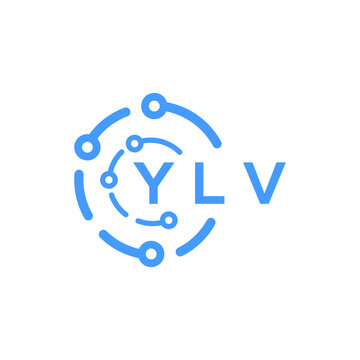 YLV technology letter logo design on white  background. YLV creative initials technology letter logo concept. YLV technology letter design.