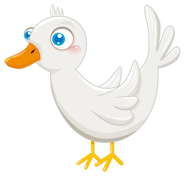 White duck cartoon character