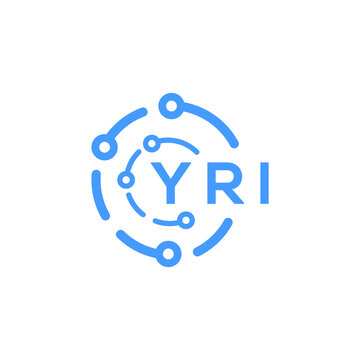 YRI technology letter logo design on white  background. YRI creative initials technology letter logo concept. YRI technology letter design.