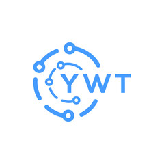 YWT technology letter logo design on white  background. YWT creative initials technology letter logo concept. YWT technology letter design.