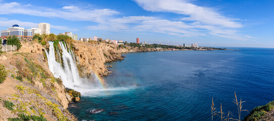 Wasserfall Düden-Lara in Antalya mit Regenbogen © ARochau