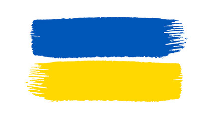 Obraz premium Ukrainian national flag in grunge style
