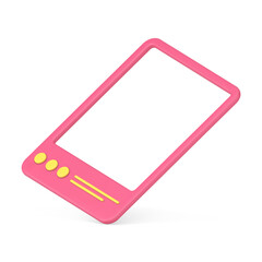 Pink social madia post frame 3d icon vector illustration