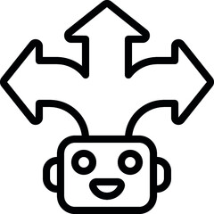 Robot Decision Making Icon