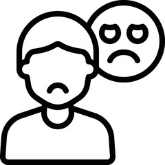 Unhappy Customer Male Icon