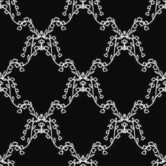 Seamless floral wallpaper. Doodle vector with floral ornament. Vintage floral decor