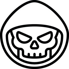 Hooded Hacker Skull Icon