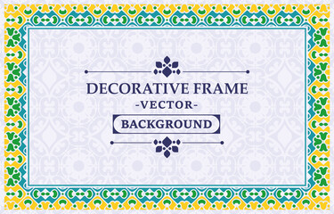 colorful art frame design template