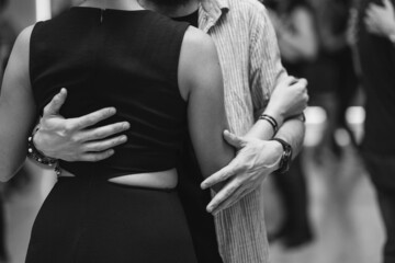 Kharkiv, Ukraine 11.12.21 People dancing bachata on the dance floor
