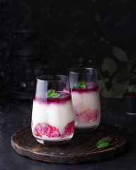 Dessert in a glass, mood photo