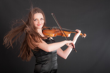 violinist with long hair