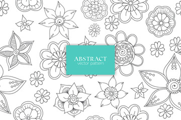 Abstract Seamless Floral Pattern in vector