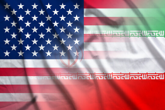 USA And Iran Official Flag International Contract IRN USA