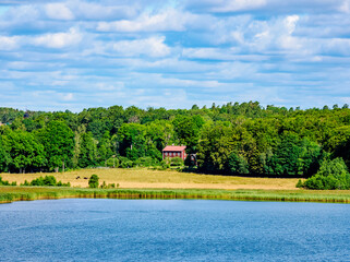 Landscape of the waterway from Stockholm to the Baltic Sea, Stockholm County, Sweden