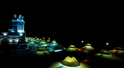 Ver-o-Peso Market by night, landmark of Belém do Pará, Amazon Region, Brazil. - obrazy, fototapety, plakaty