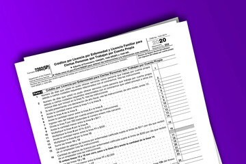 Form 7202 (SP) documentation published IRS USA 44471. American tax document on colored