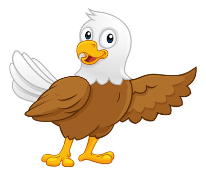 Bald Eagle Bird Cute Cartoon Wildlife Mascot