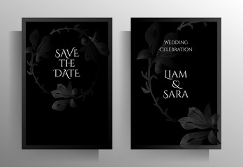 Wedding design set of vector templates.