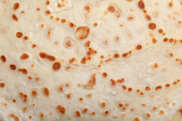 Closeup view of delicious crepe as background
