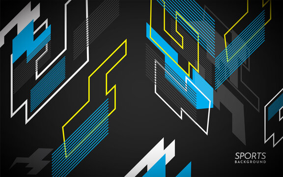 Bizarre sports background vector illustration. Sports Background with Lines and Shape.