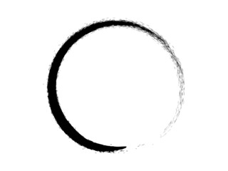 Grunge oval shape made for marking.Grunge black circle made of black paint.