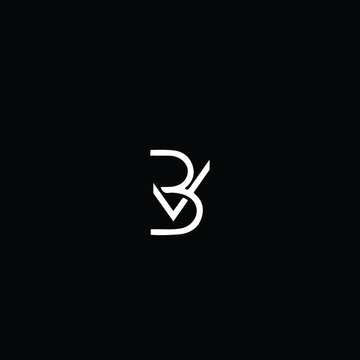 VB BV Logo Design, Creative Minimal Letter BV VB Monogram