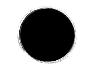 Grunge circle made of black paint.Grunge oval stamp.