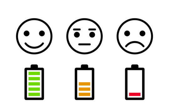 Smileys / Stress / Stresslevel / Arbeitsbelastung / Work-Life-Balance