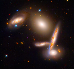 Five Real Galaxies. Digital Enhancement. Elements by NASA