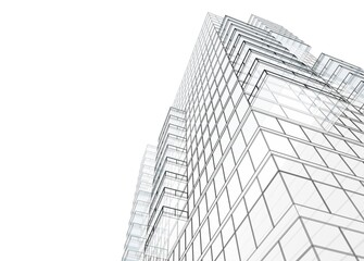 Modern office building 3d illustration