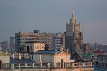 Fototapeta na wymiar rooftops of moscow