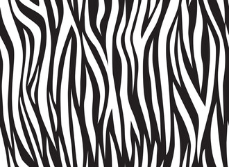 Fototapeta na wymiar Zebra abstract seamless pattern. Black lines repeating background. Vector printing for fabrics, posters, banners. 