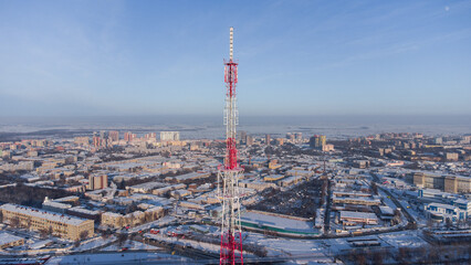 television tower from above