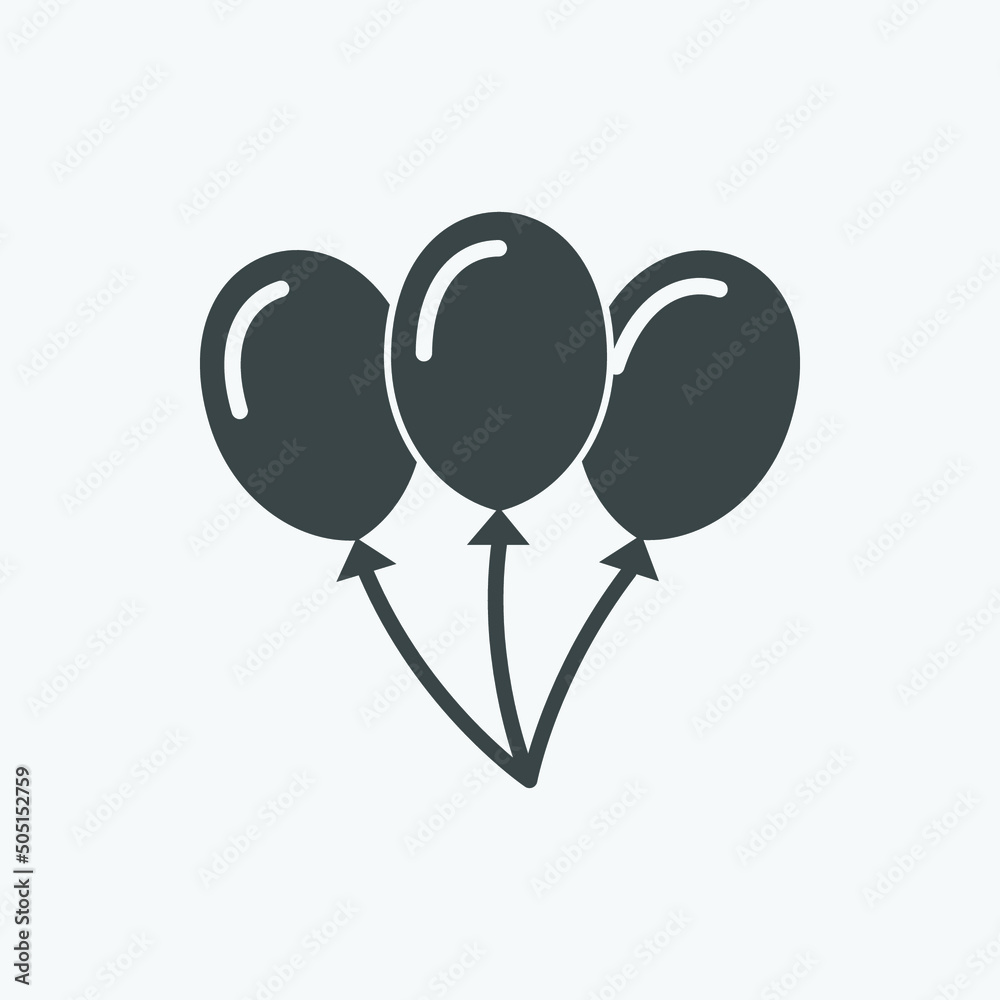 Poster balloon vector icon. isolated balloon icon vector design. designed for web and app design interfaces