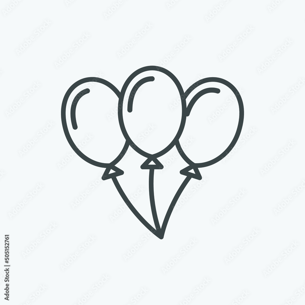 Poster balloon vector icon. isolated balloon icon vector design. designed for web and app design interfaces