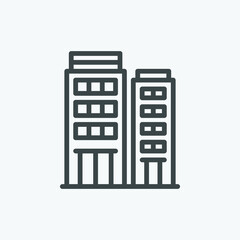 Building vector icon. Isolated city building icon vector design. Designed for web and app design interfaces.