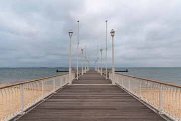 Pier Thiers. Arcachon. Cloudy day