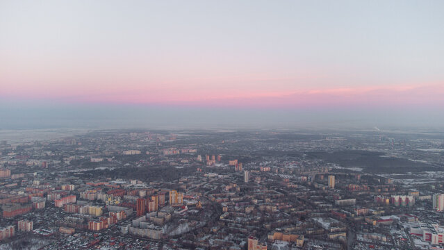 sunset in the city © Dmitriy
