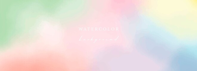 Vector watercolor horizontal universal background with copy space for text	