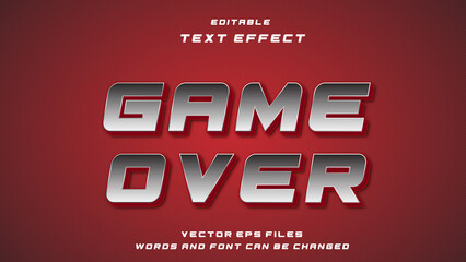 Game Over Editable Text Effect 